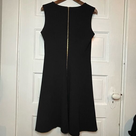 Marc New York Andrew Marc Sleeveless Shift Dress w/ Flare Hem & Exposed Zippers - Picture 9 of 9